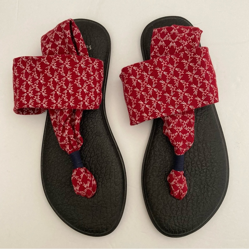 SANUK Yoga Sling Sandals Patriot Stars 7